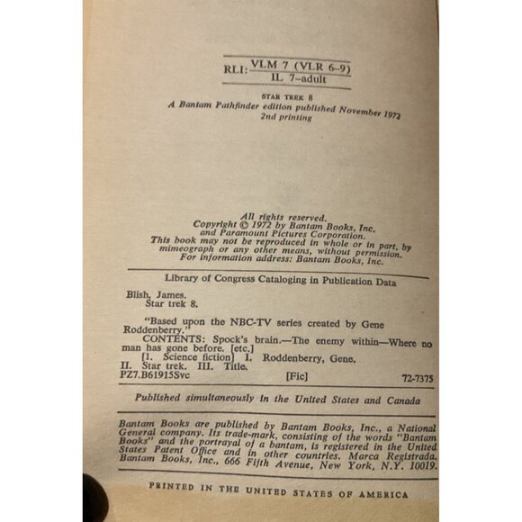 Vtg Star Trek Books 5 & 8 1972 James Blish Bantam Pathfinder Editions Paperback - Picture 2 of 4